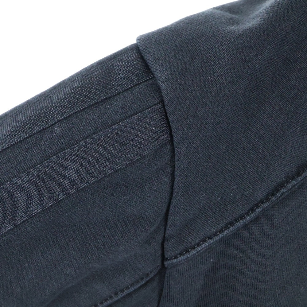 Y-3(ワイスリー) 19SS SKULL HOODIE バックスカルエンブロイダリー サイドライン ジップアップ フーディ スウェット パーカー ブラック DZ4564