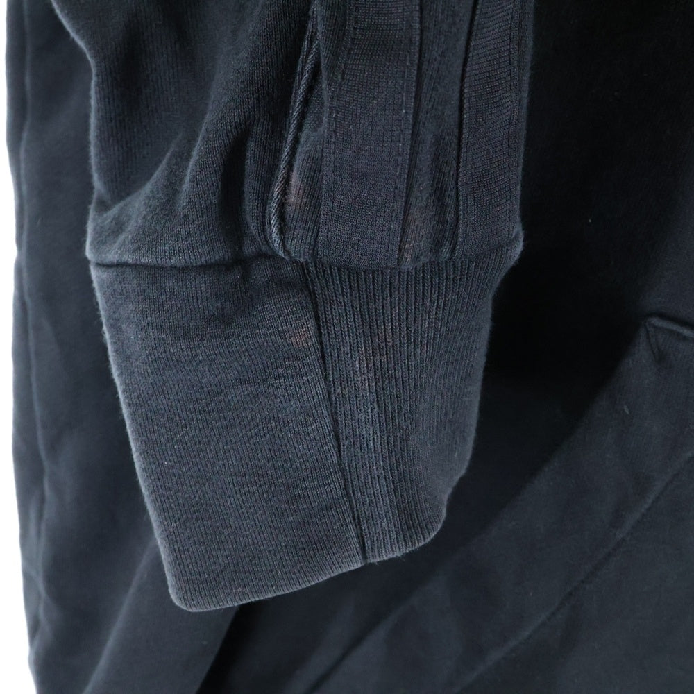 Y-3(ワイスリー) 19SS SKULL HOODIE バックスカルエンブロイダリー サイドライン ジップアップ フーディ スウェット パーカー ブラック DZ4564