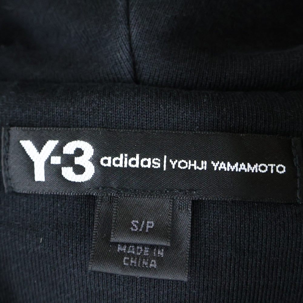 Y-3(ワイスリー) 19SS SKULL HOODIE バックスカルエンブロイダリー サイドライン ジップアップ フーディ スウェット パーカー ブラック DZ4564
