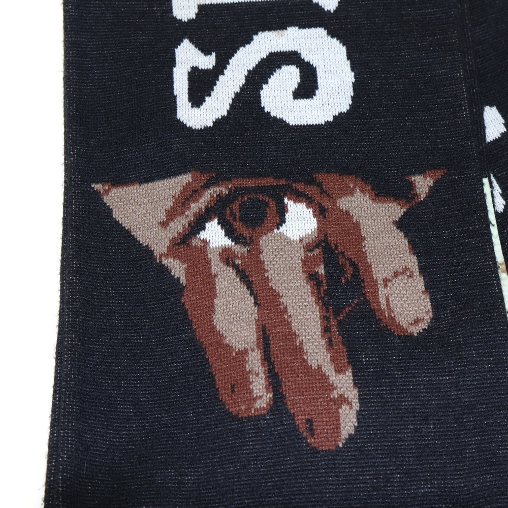 OFF-WHITE(オフホワイト) 17AW SEEING THINGS SCARF シーング シングス デザイン マフラー ブラック OMMA001F174071391001