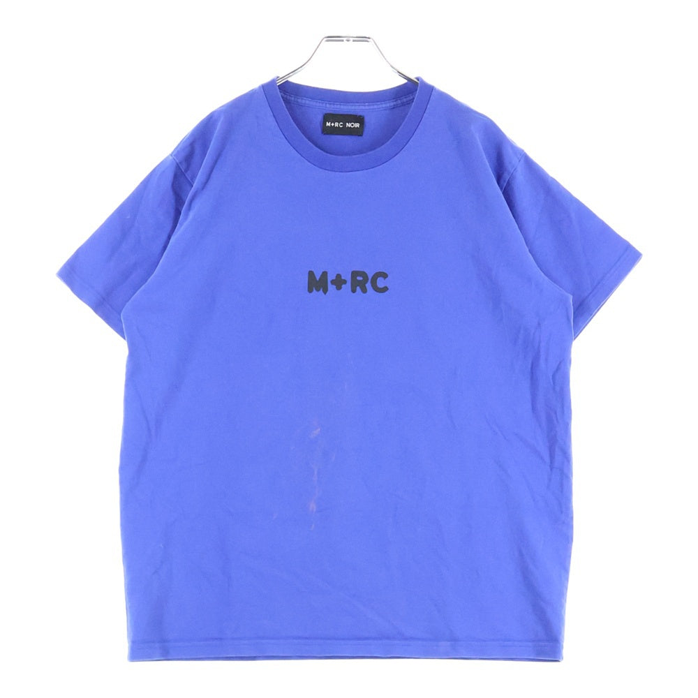 M+RC NOIR(マルシェノア) ロゴデザイン 両面プリント クルーネック カットソー 半袖Tシャツ ブルー