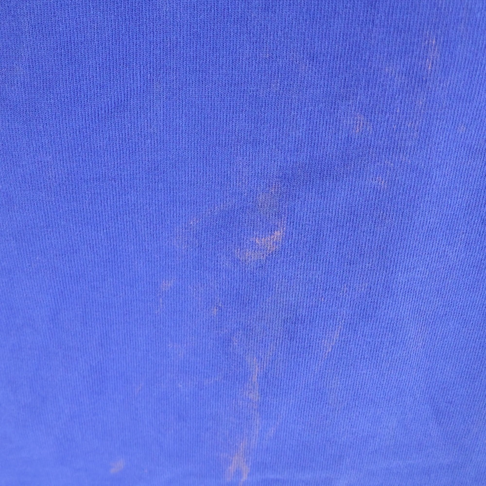 M+RC NOIR(マルシェノア) ロゴデザイン 両面プリント クルーネック カットソー 半袖Tシャツ ブルー