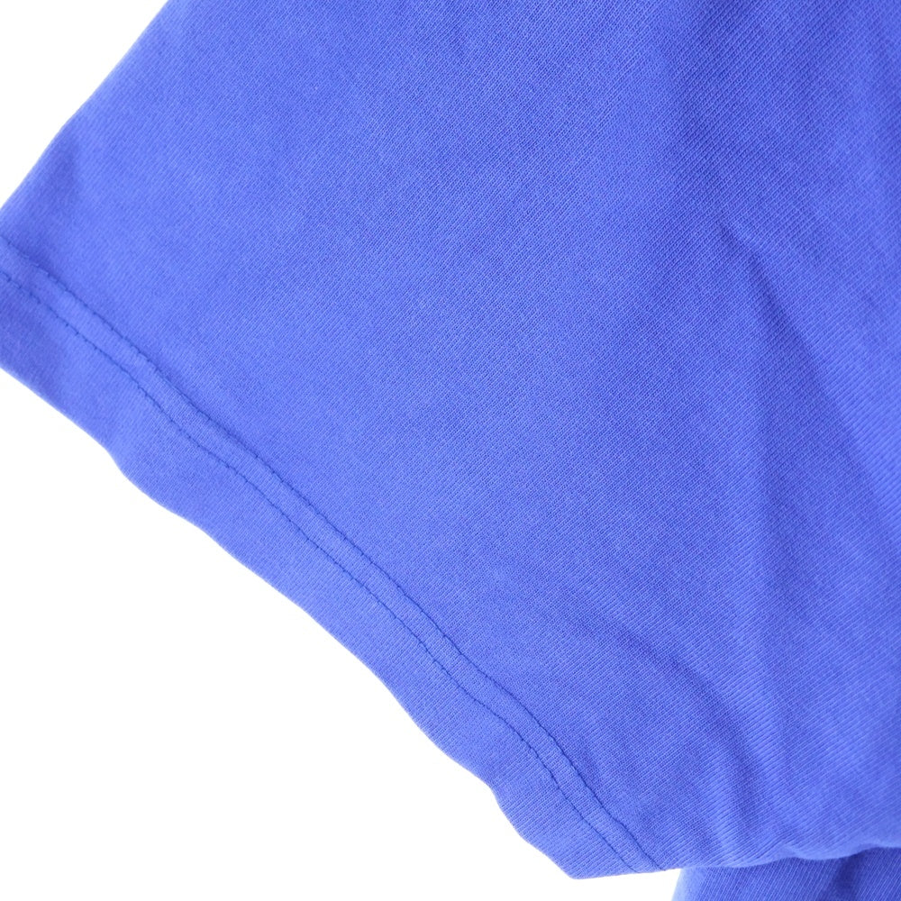 M+RC NOIR(マルシェノア) ロゴデザイン 両面プリント クルーネック カットソー 半袖Tシャツ ブルー