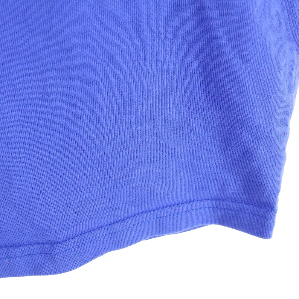 M+RC NOIR(マルシェノア) ロゴデザイン 両面プリント クルーネック カットソー 半袖Tシャツ ブルー