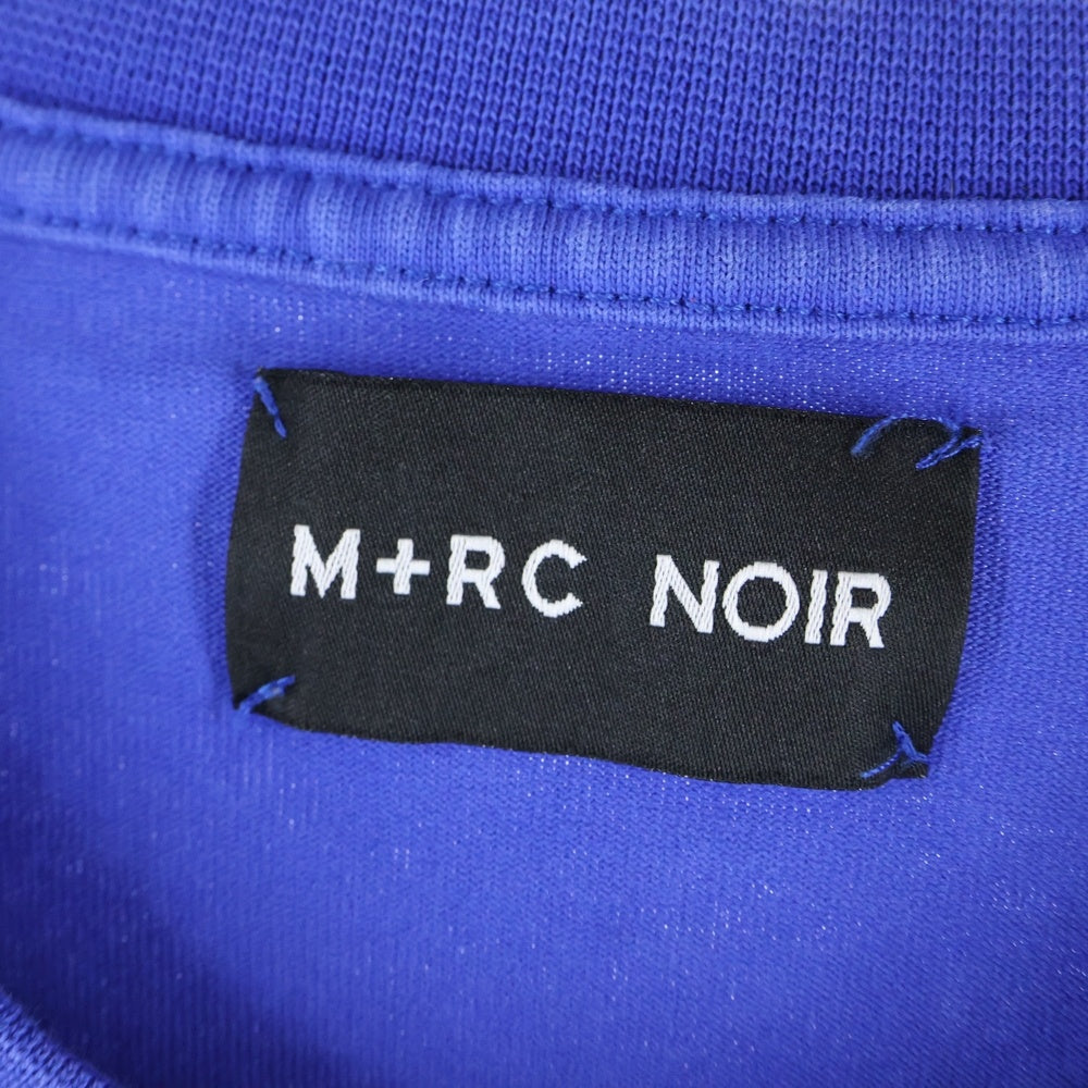 M+RC NOIR(マルシェノア) ロゴデザイン 両面プリント クルーネック カットソー 半袖Tシャツ ブルー