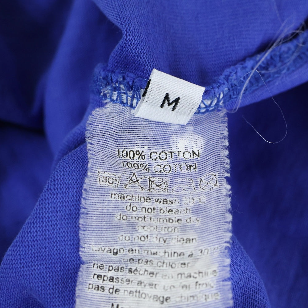 M+RC NOIR(マルシェノア) ロゴデザイン 両面プリント クルーネック カットソー 半袖Tシャツ ブルー