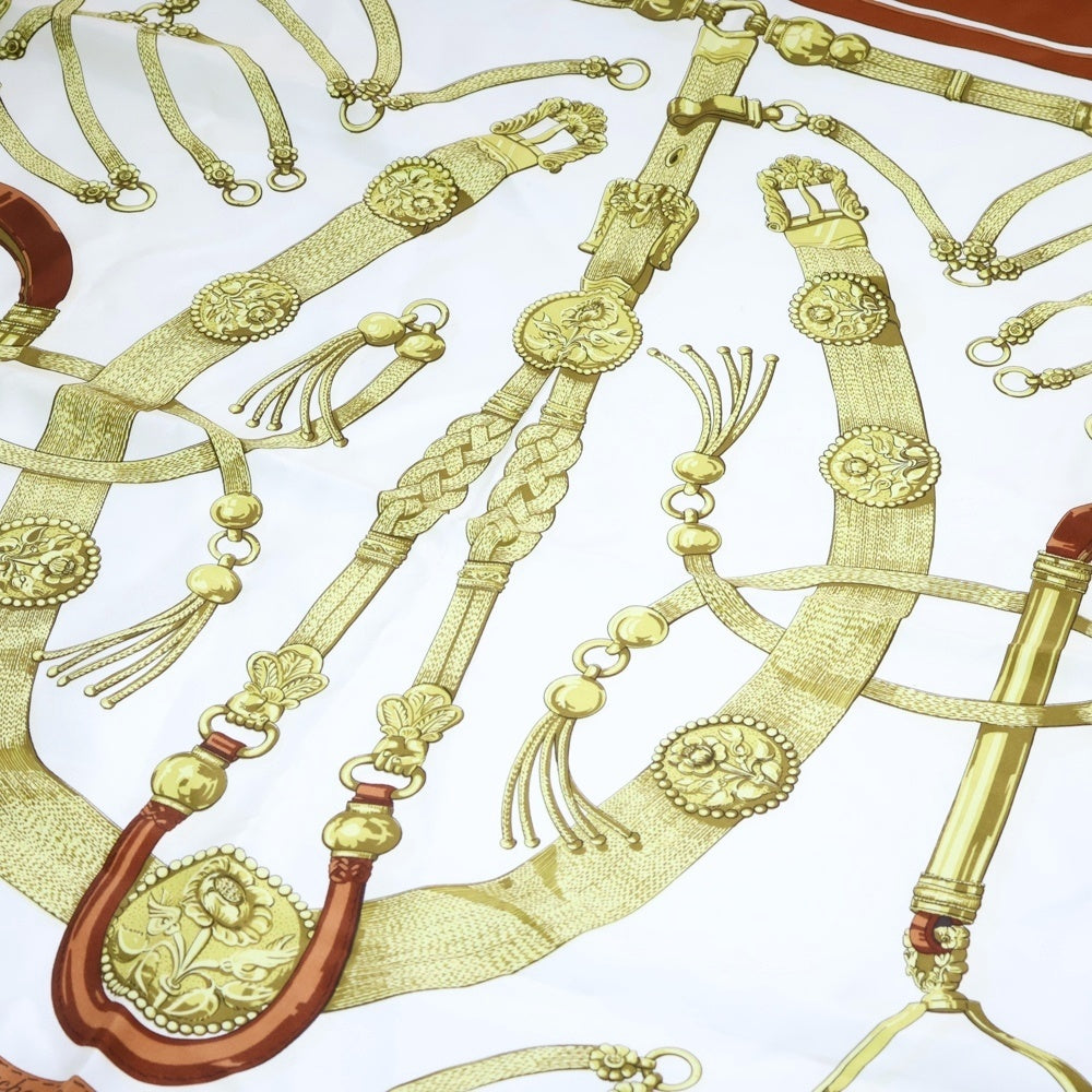 HERMES(エルメス) カレ90 GAUCHO PAR 装飾馬具柄 スカーフ マフラー