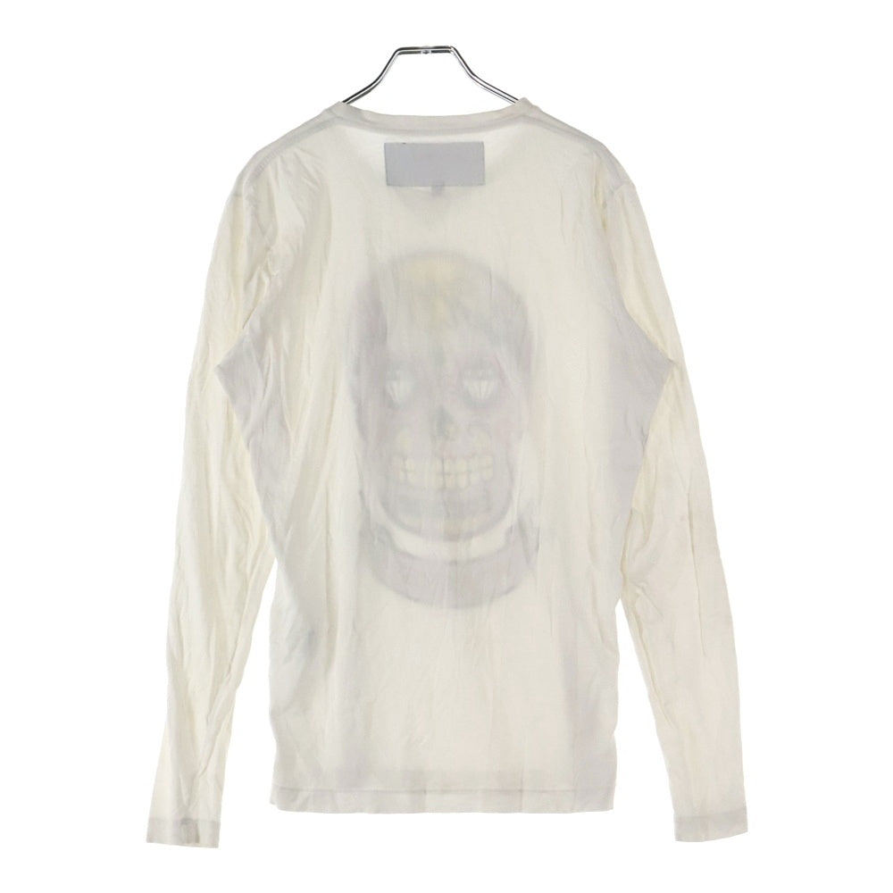 HYDROGEN(ハイドロゲン) メキシカンスカル プリント 長袖Tシャツ カットソー ホワイト