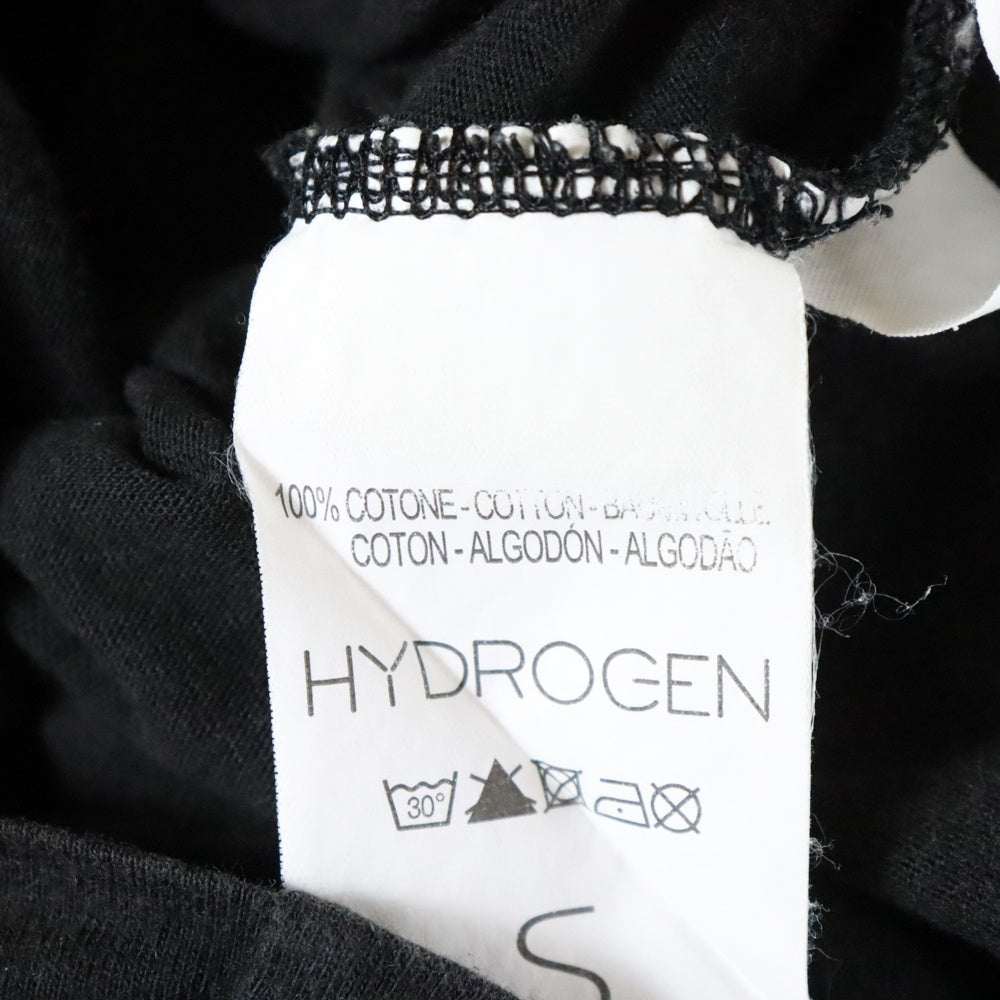 HYDROGEN(ハイドロゲン) スカルエンブロイダリー 半袖Tシャツ カットソー ブラック