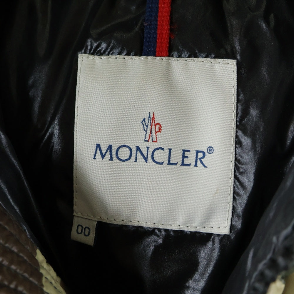 MONCLER(モンクレール) ×BEAMS HIMALAYA ビームスヒマラヤ 迷彩柄 フーデッド ダウンジャケット カーキ Z6H0209