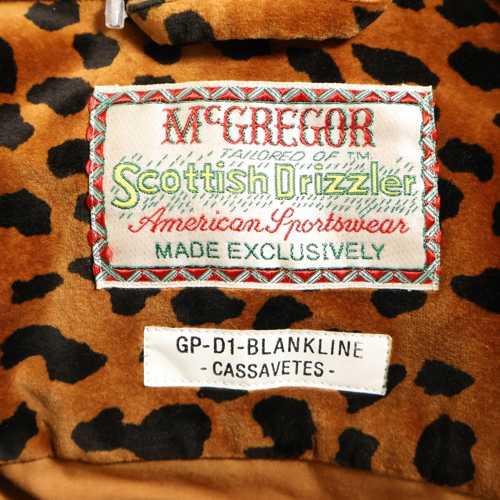 WACKO MARIA(ワコマリア) ×McGREGOR LEOPARD JACKET マクレガー ベロア レオパード ジャケット ブラウン