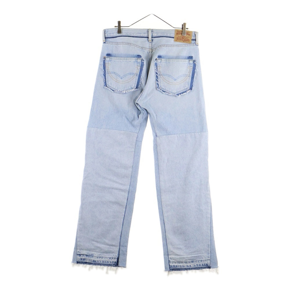 READY MADE(レディメイド) 24SS WIDE FLARE DENIM ワイド フレア 再構築デニムパンツ ジーンズ インディゴ RE-CO-BL-00-00-251