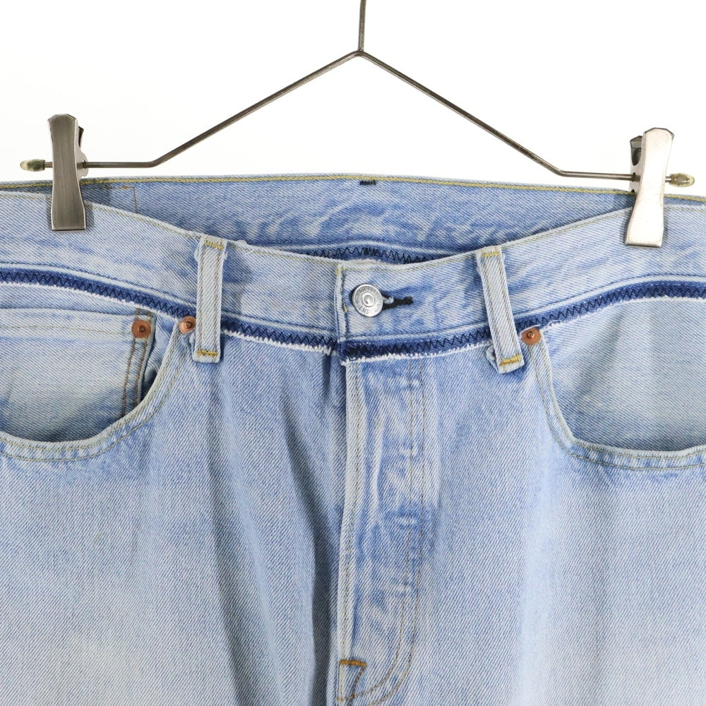 READY MADE(レディメイド) 24SS WIDE FLARE DENIM ワイド フレア 再構築デニムパンツ ジーンズ インディゴ RE-CO-BL-00-00-251