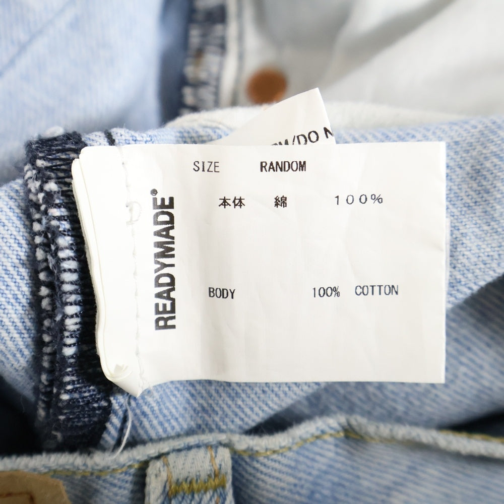 READY MADE(レディメイド) 24SS WIDE FLARE DENIM ワイド フレア 再構築デニムパンツ ジーンズ インディゴ RE-CO-BL-00-00-251