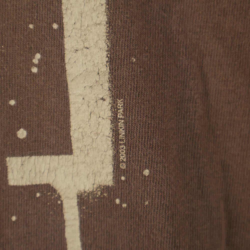 VINTAGE(ヴィンテージ) MATFIA'S VINTAGE LINKIN PARK METEORA WORLD TOUR 2003 ヴィンテージ リンキンパーク メテオラ ワールドツアー プリント 半袖Tシャツ カットソー ブラウン