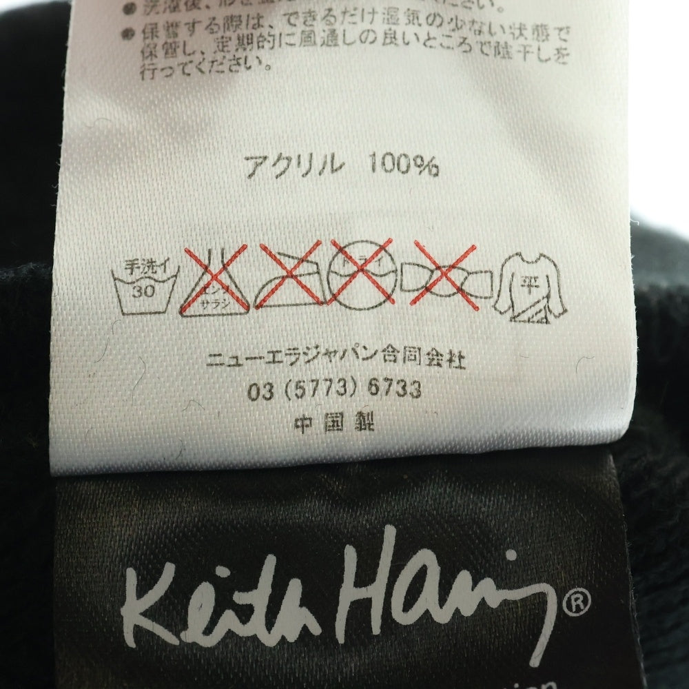NEW ERA(ニューエラ) ×KEITH HARING キースヘリング ビーニー ニット帽 帽子 ブラック