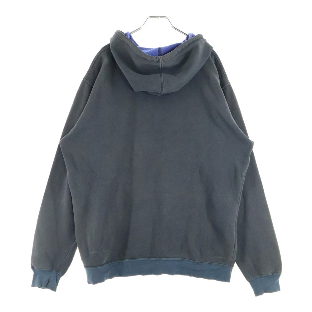STUSSY(ステューシー) 90S OLD オールド フロントロゴエンブロイダリー プルオーバーフーディー パーカー スウェット ブラック