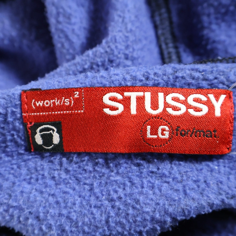 STUSSY(ステューシー) 90S OLD オールド フロントロゴエンブロイダリー プルオーバーフーディー パーカー スウェット ブラック