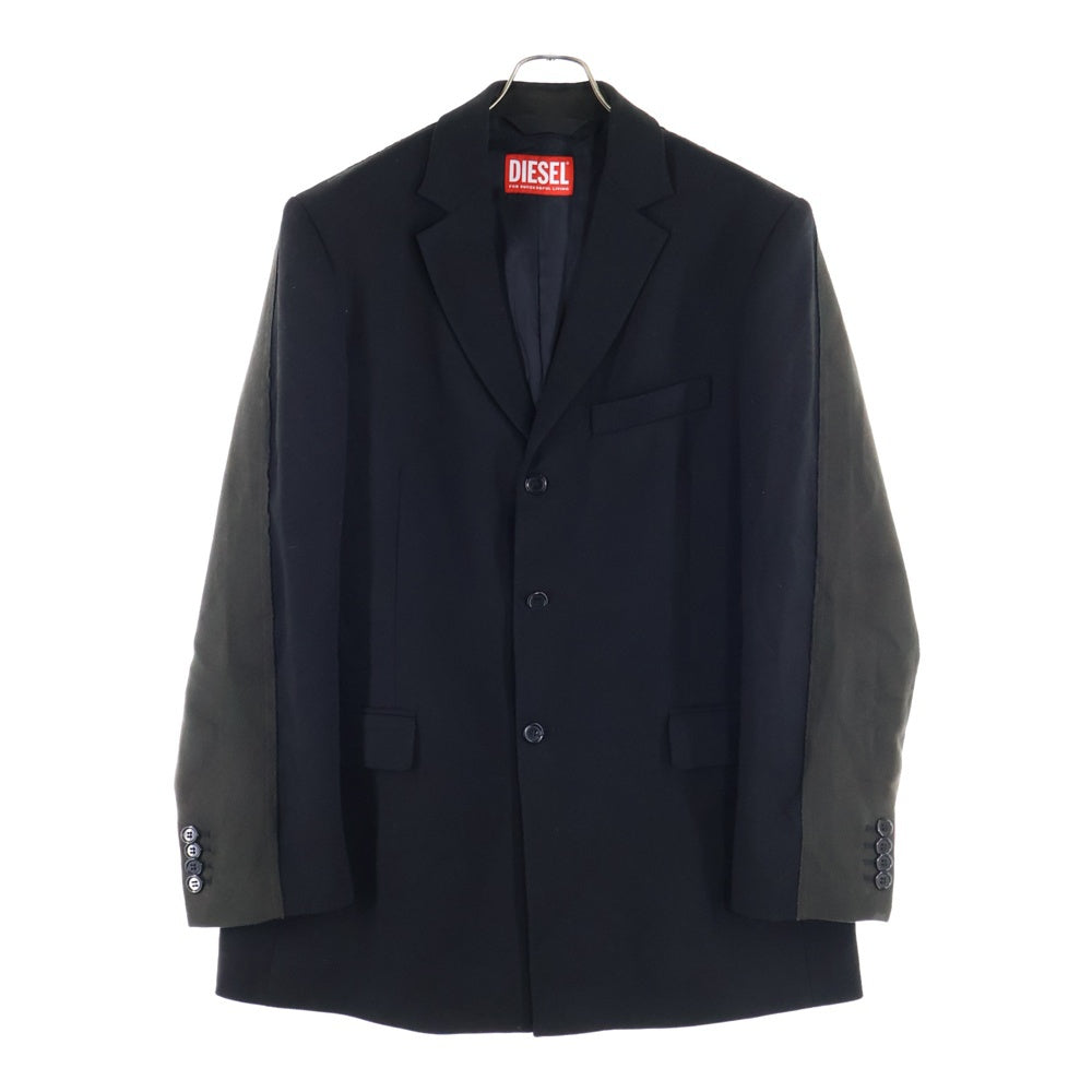 DIESEL(ディーゼル) J-WARHOLS JACKET ノッチドラペル パッチワーク 3ボタン テーラードジャケット ブラック A10440