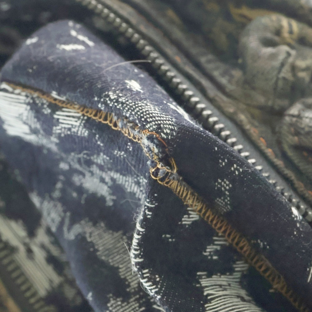 DIESEL(ディーゼル) MULTI-PKTS SHOULDER BAG X マルチポケット クラッシュ デニム ショルダーバッグ ブラウン/インディゴ