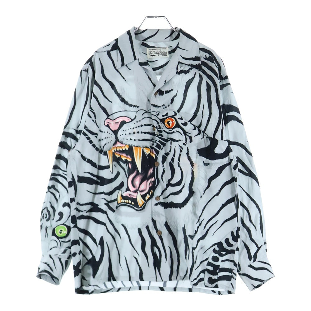 WACKO MARIA(ワコマリア) 22AW TIMLEHI L/S HAWAIIAN SHIRT ティムレヒ ハワイアン 総柄 長袖シャツ グレー TIMLEHI-WM-HI33