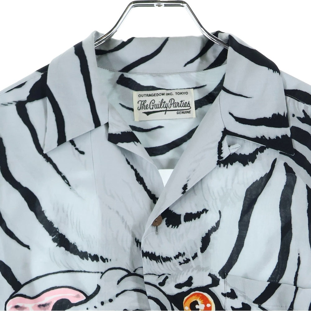 WACKO MARIA(ワコマリア) 22AW TIMLEHI L/S HAWAIIAN SHIRT ティムレヒ ハワイアン 総柄 長袖シャツ グレー TIMLEHI-WM-HI33