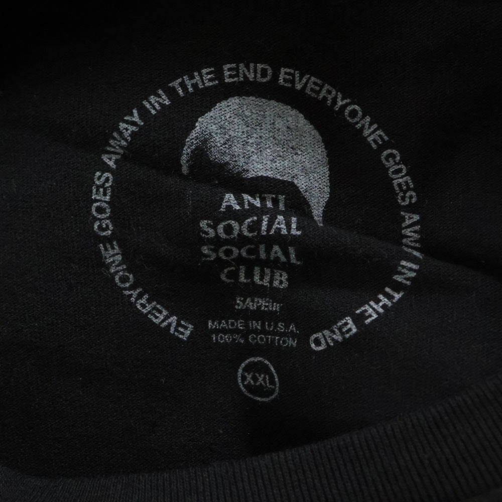 ANTI SOCIAL SOCIAL CLUB(アンチソーシャルソーシャルクラブ) ×SAPEUR サプール ロゴプリント 半袖Tシャツ カットソー ブラック