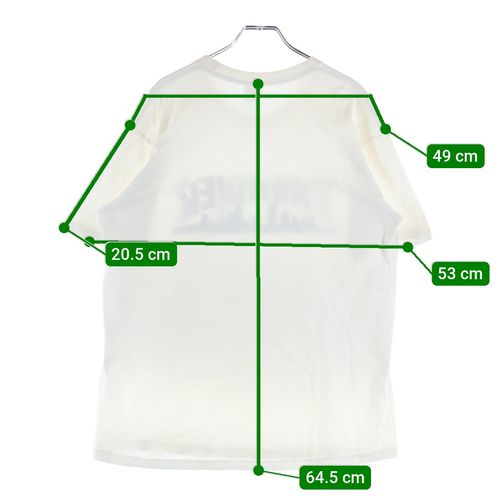 SUPREME(シュプリーム) 21AW ×THRASHER Skyline Tee スラッシャー スカイライン ロゴ プリント クルーネック 半袖Tシャツカットソー ホワイト