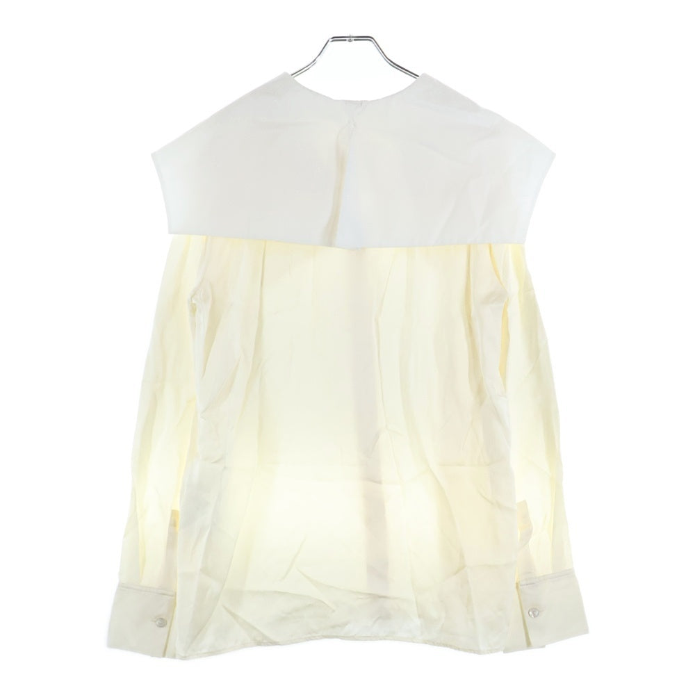 JIL SANDER(ジルサンダー) 22AW セーラーカラー 長袖レーヨンシャツ ブラウス アイボリー レディース J03DL0017
