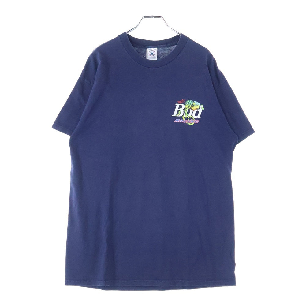 VINTAGE(ヴィンテージ) 90S VINTAGE Budweiser RACING 1998 LOUIE THE LIZARD NASCAR NAVY DELTA バドワイザーレーシング 両面プリント クルーネック 半袖Tシャツ カットソー ネイビー