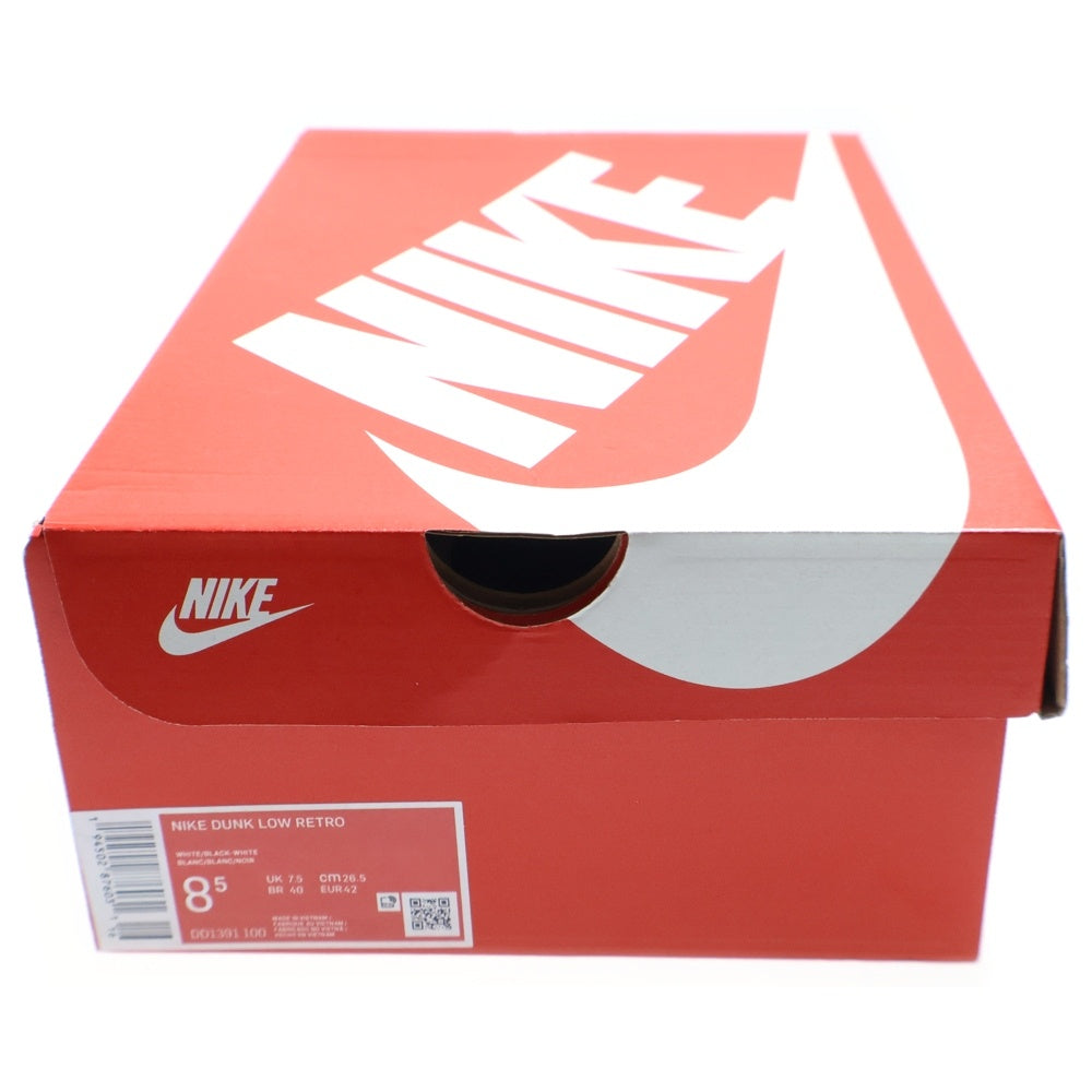 NIKE(ナイキ) DUNK LOW RETRO PANDA ダンク レトロ パンダ ローカットスニーカー ブラック/ホワイト US8.5/26.5cm DD1391-100