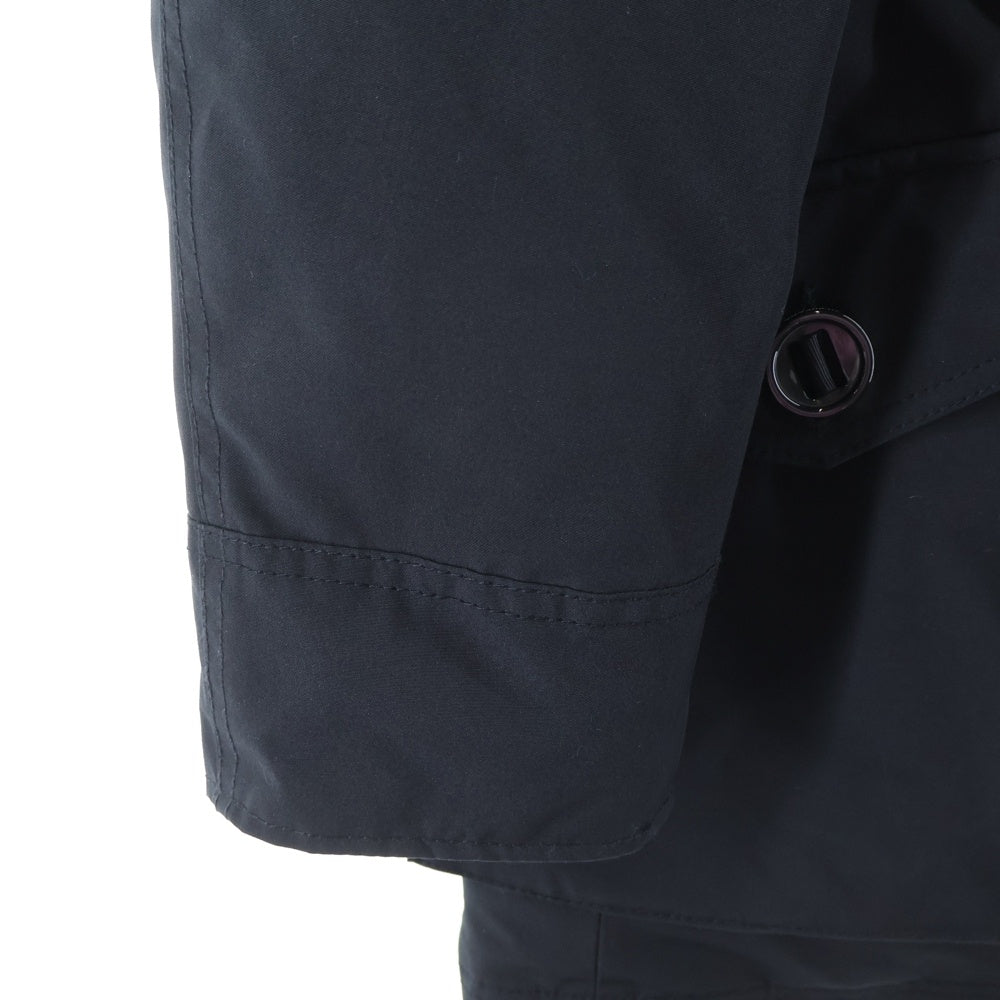 Nishikawa Down(ニシカワダウン) ×NANO UNIVERSE ナノ ユニバース ジップアップフーデッドファーダウンジャケット ブラック