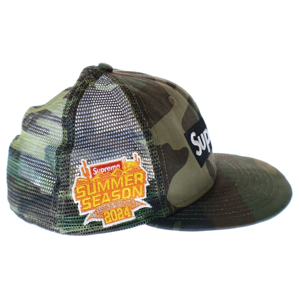 SUPREME(シュプリーム) 24SS ×NEW ERA Box Logo Mesh Cap ニューエラ ボックス ロゴ メッシュ カモフラキャップ 帽子 カーキ