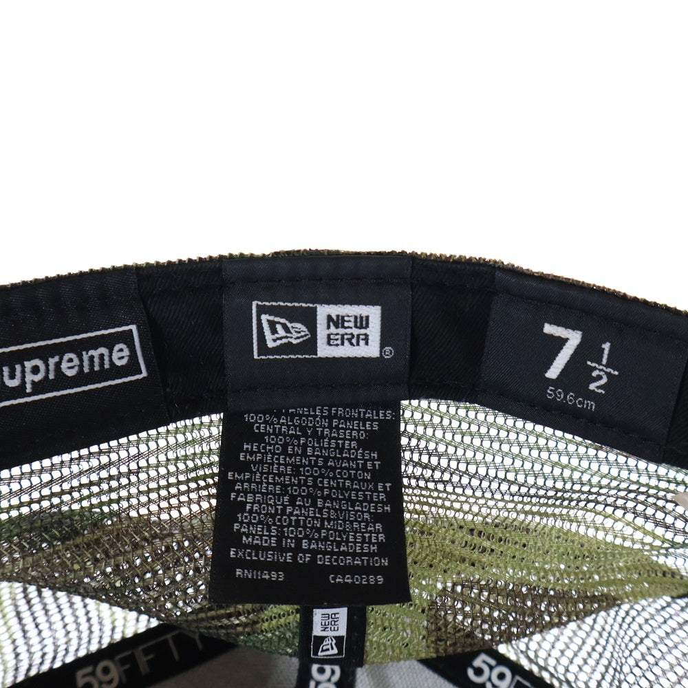 SUPREME(シュプリーム) 24SS ×NEW ERA Box Logo Mesh Cap ニューエラ ボックス ロゴ メッシュ カモフラキャップ 帽子 カーキ