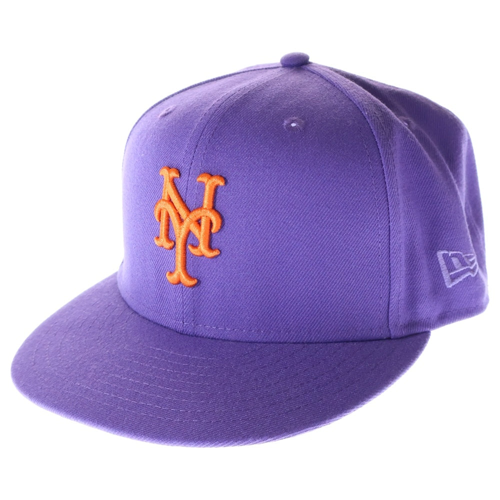 NEW ERA(ニューエラ) 59FIFTY New York Mets 25Th Anniversary ニューヨークメッツ 6パネル ベースボールキャップ 帽子 パープル