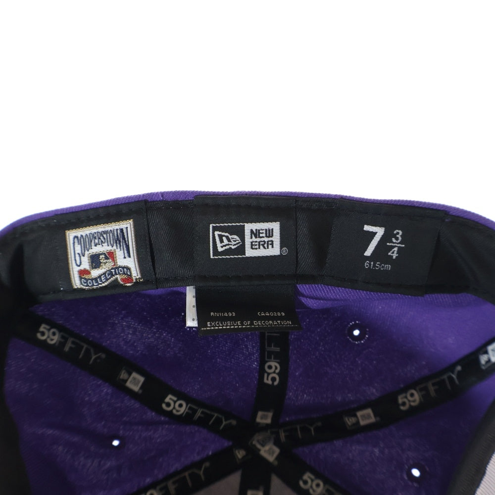 NEW ERA(ニューエラ) 59FIFTY New York Mets 25Th Anniversary ニューヨークメッツ 6パネル ベースボールキャップ 帽子 パープル