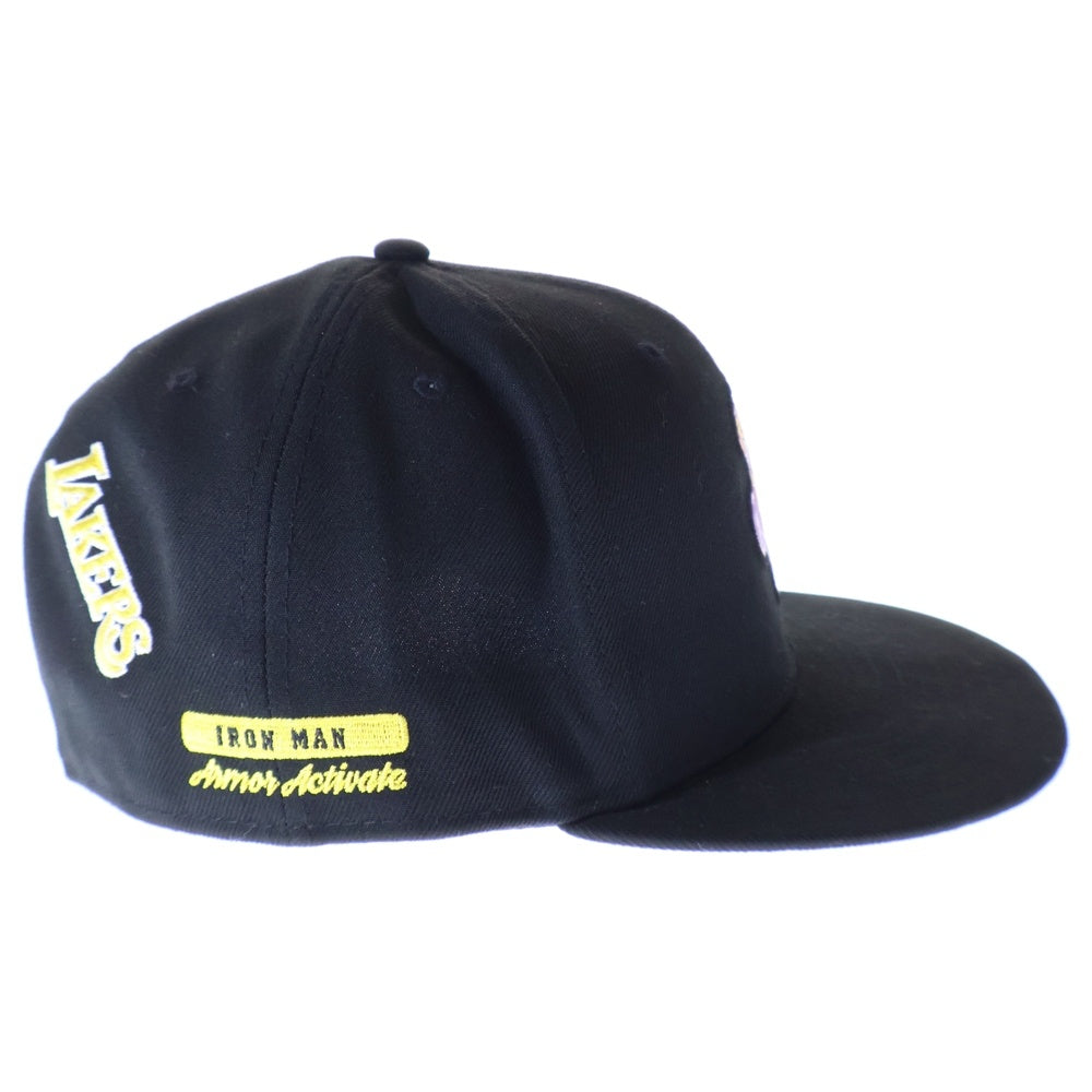 NEW ERA(ニューエラ) 59FIFTY NBA ロサンゼルスレイカーズ ムービーキャラクター刺繍 6パネル ベースボールキャップ 帽子 ブラック