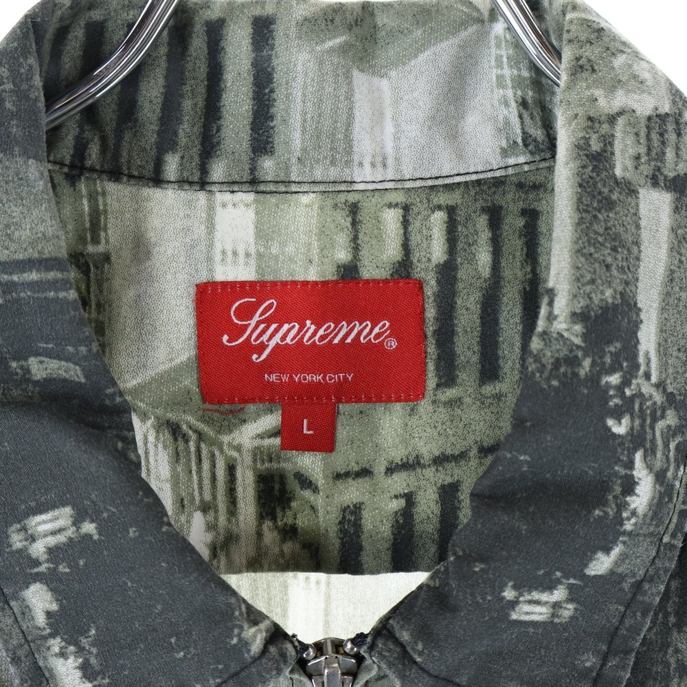 SUPREME(シュプリーム) 21SS Muhammad Ali Zip Up S/S Shirt モハメドアリ ジップアップ 半袖シャツ ブルー/グレー