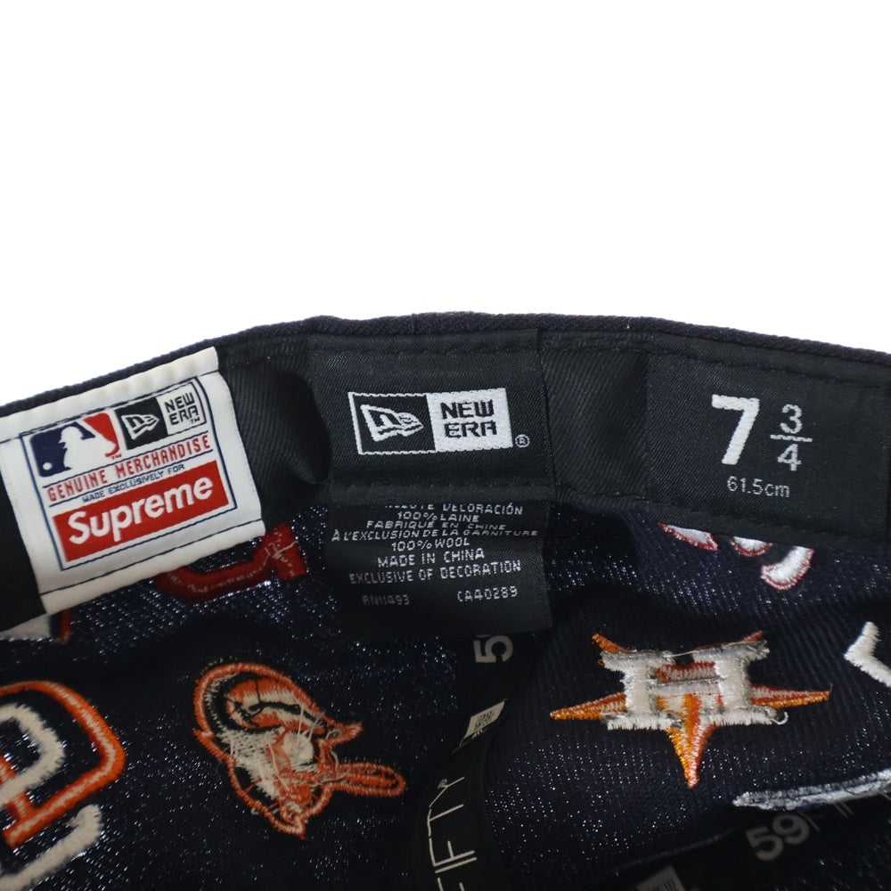 SUPREME(シュプリーム) 20SS ×NEW ERA MLB Box Logo Cap ニューエラ ボックスロゴ 6パネル ベースボールキャップ 帽子 ネイビー
