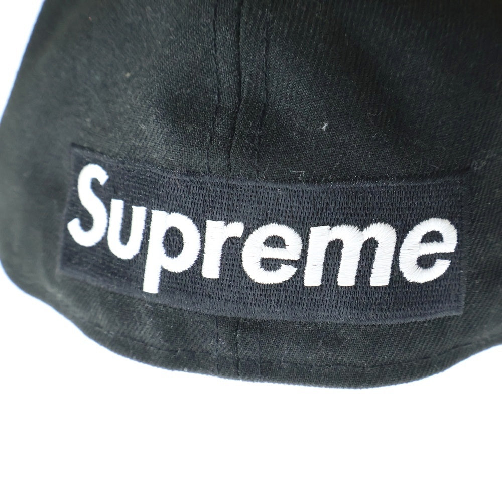 SUPREME(シュプリーム) 21SS ×NEW ERA Reverse Box Logo Cap ニューエラ リバースボックスロゴ 6パネル ベースボールキャップ 帽子 ブラック
