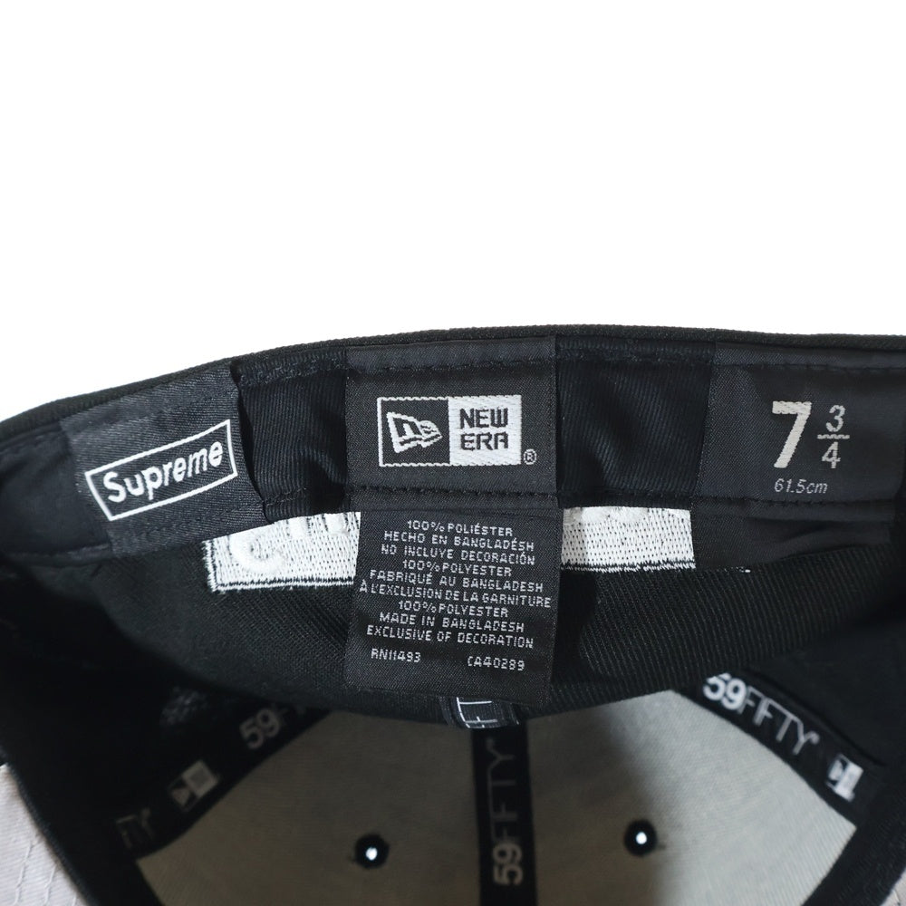 SUPREME(シュプリーム) 21SS ×NEW ERA Reverse Box Logo Cap ニューエラ リバースボックスロゴ 6パネル ベースボールキャップ 帽子 ブラック