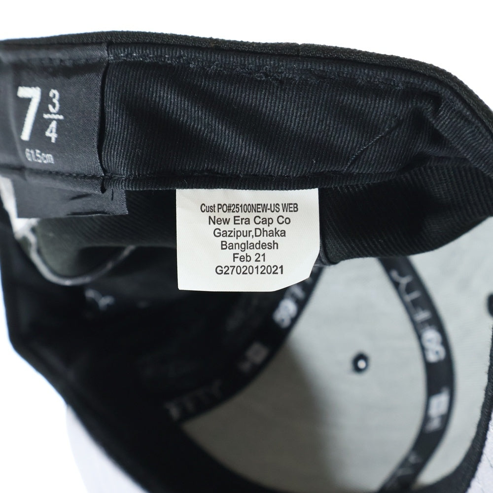 SUPREME(シュプリーム) 21SS ×NEW ERA Reverse Box Logo Cap ニューエラ リバースボックスロゴ 6パネル ベースボールキャップ 帽子 ブラック