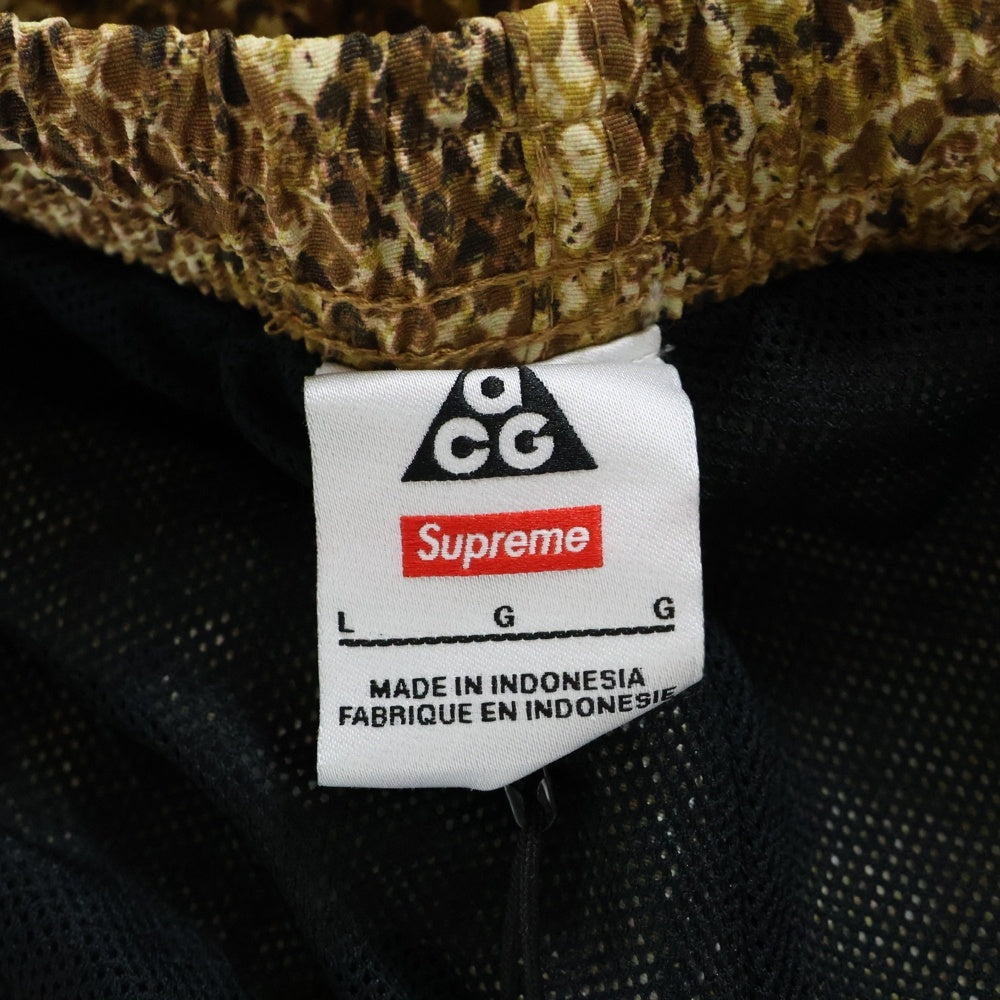 SUPREME(シュプリーム) 22AW ×NIKE ACG Nylon Trail Short Pant ナイキエーシージー パイソン ナイロン トレイルショーツ ハーフパンツ ゴールド DN3260-277