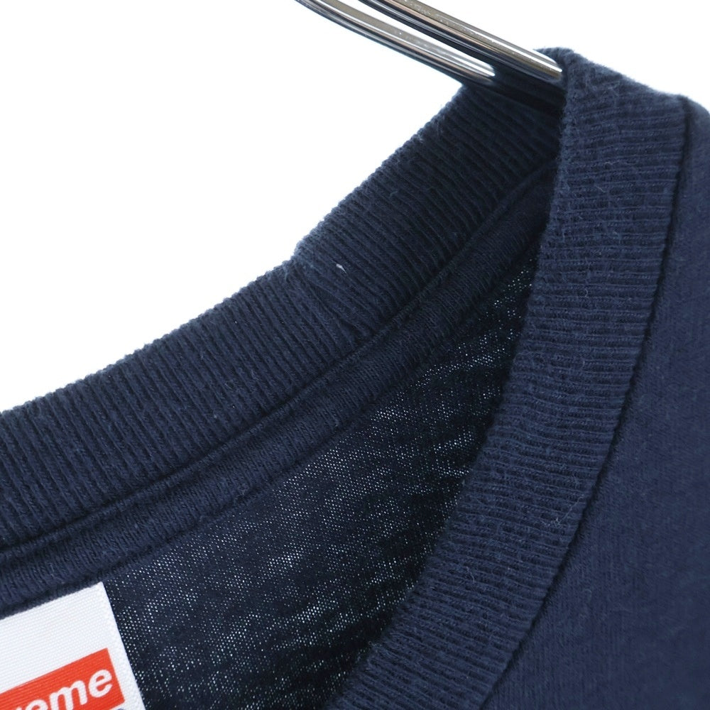 SUPREME(シュプリーム) 21SS Milano Tee ミラノ ロゴプリント クルーネック 半袖Tシャツ カットソー ネイビー