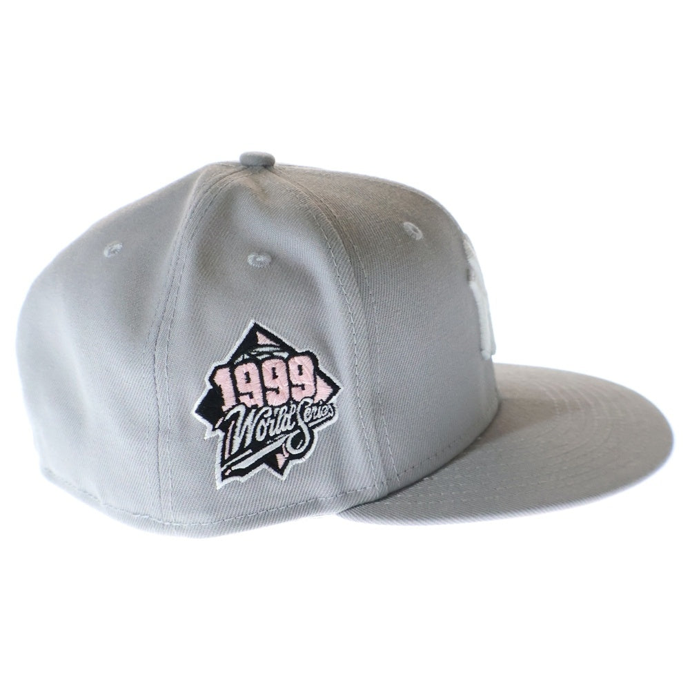 NEW ERA(ニューエラ) 59FIFTY MLB New York Yankees ニューヨークヤンキース 1999ワールドシリーズ 6パネル ベースボールキャップ 帽子 グレー