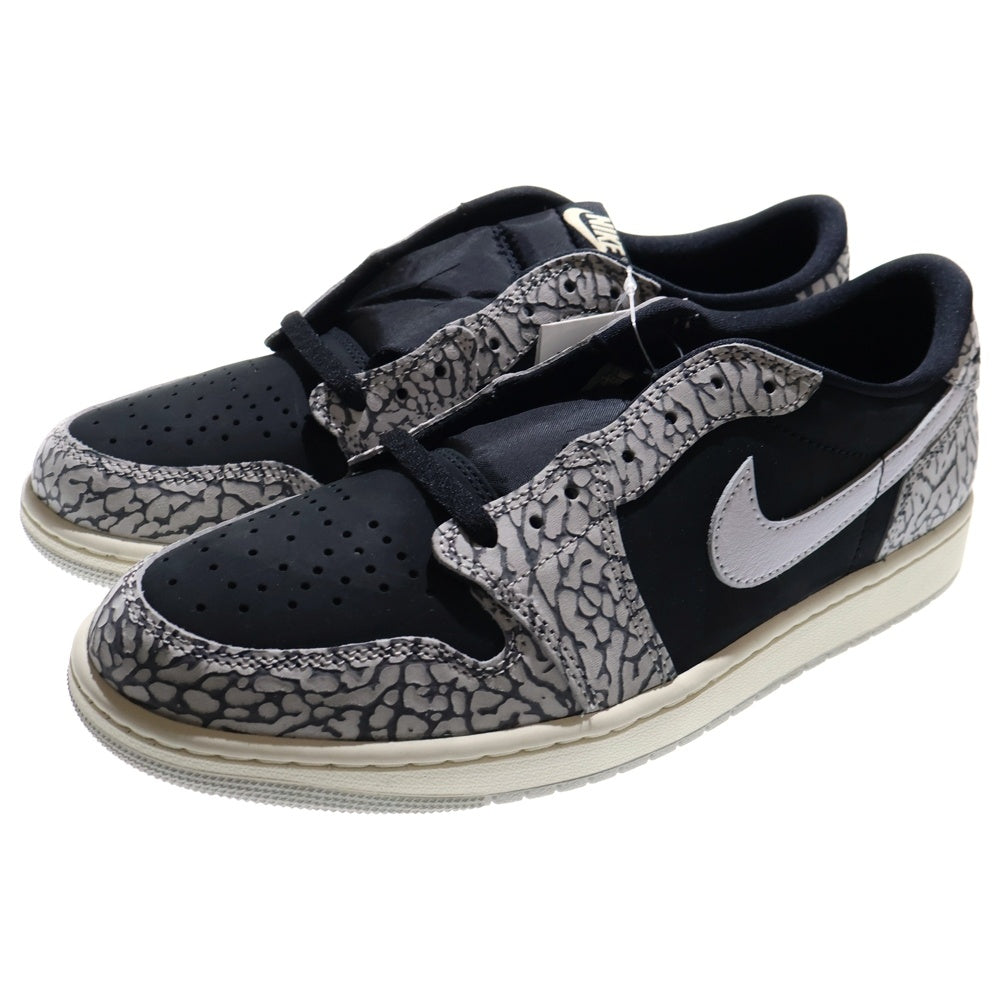 NIKE(ナイキ) AIR JORDAN 1 LOW OG Black Cement エアジョーダン1 レトロ ブラックセメント ローカットスニーカー ブラック/グレー US10.5/28.5cm CZ0790-001