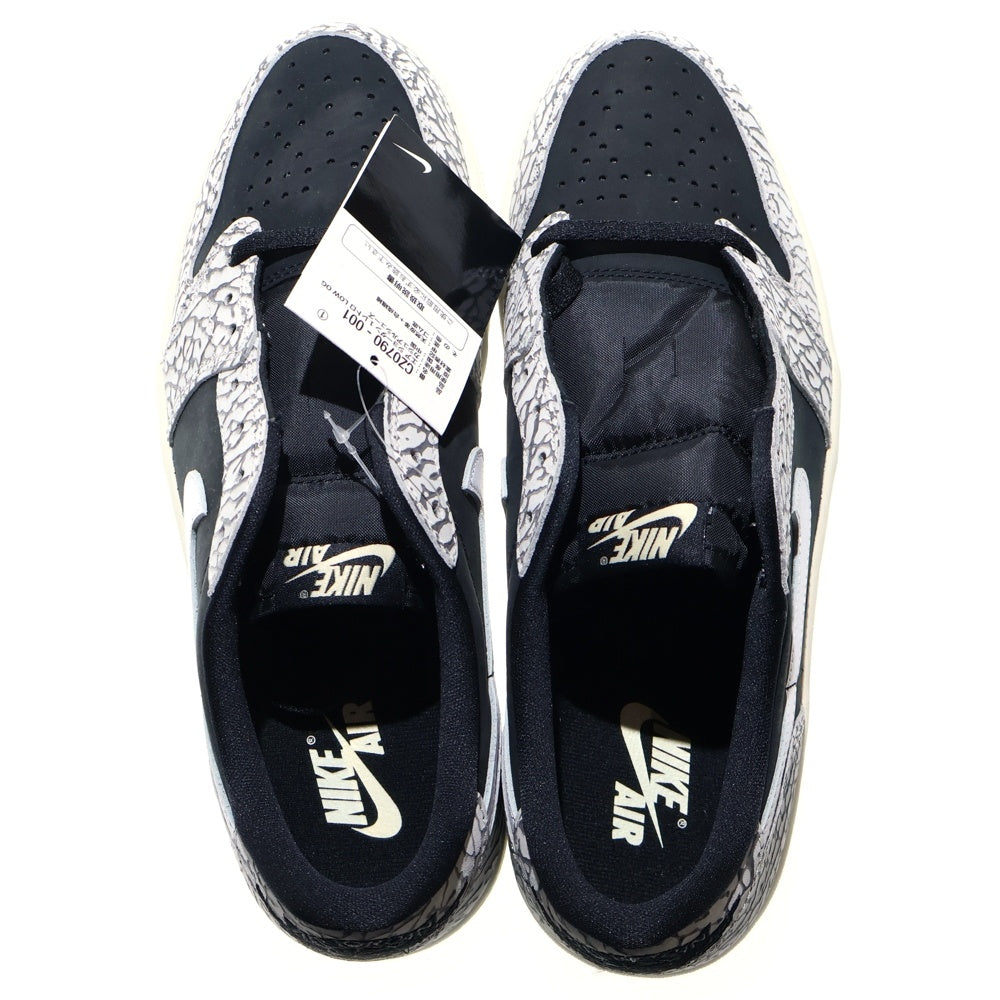 NIKE(ナイキ) AIR JORDAN 1 LOW OG Black Cement エアジョーダン1 レトロ ブラックセメント ローカットスニーカー ブラック/グレー US10.5/28.5cm CZ0790-001