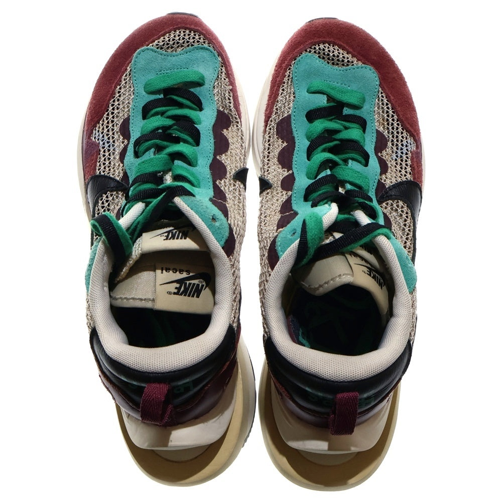 NIKE(ナイキ) ×sacai VAPORWAFFLE サカイ ヴェイパーワッフル ローカットスニーカー ボルドー/グリーン US8/26cm DD3035-200