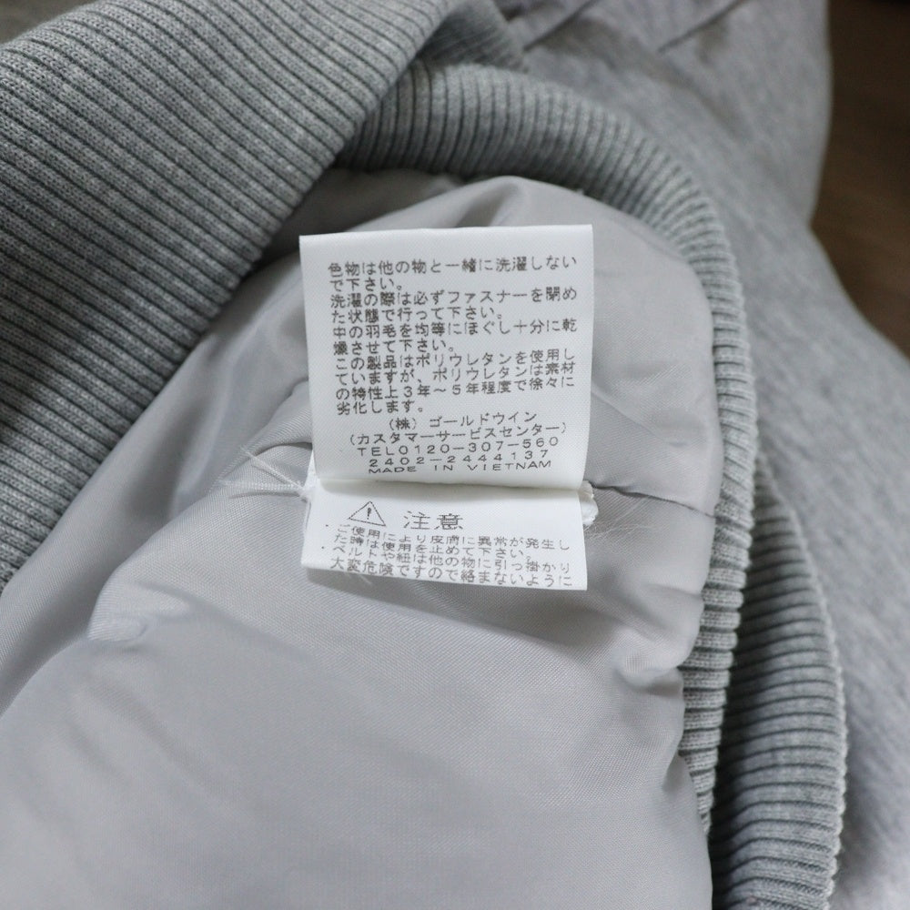 SUPREME(シュプリーム) 24AW ×THE NORTH FACE Down Filled Zip Up Hooded Sweatshirt ダウンフィル スウェット ジップアップフーデッドジャケット グレー NY52400I