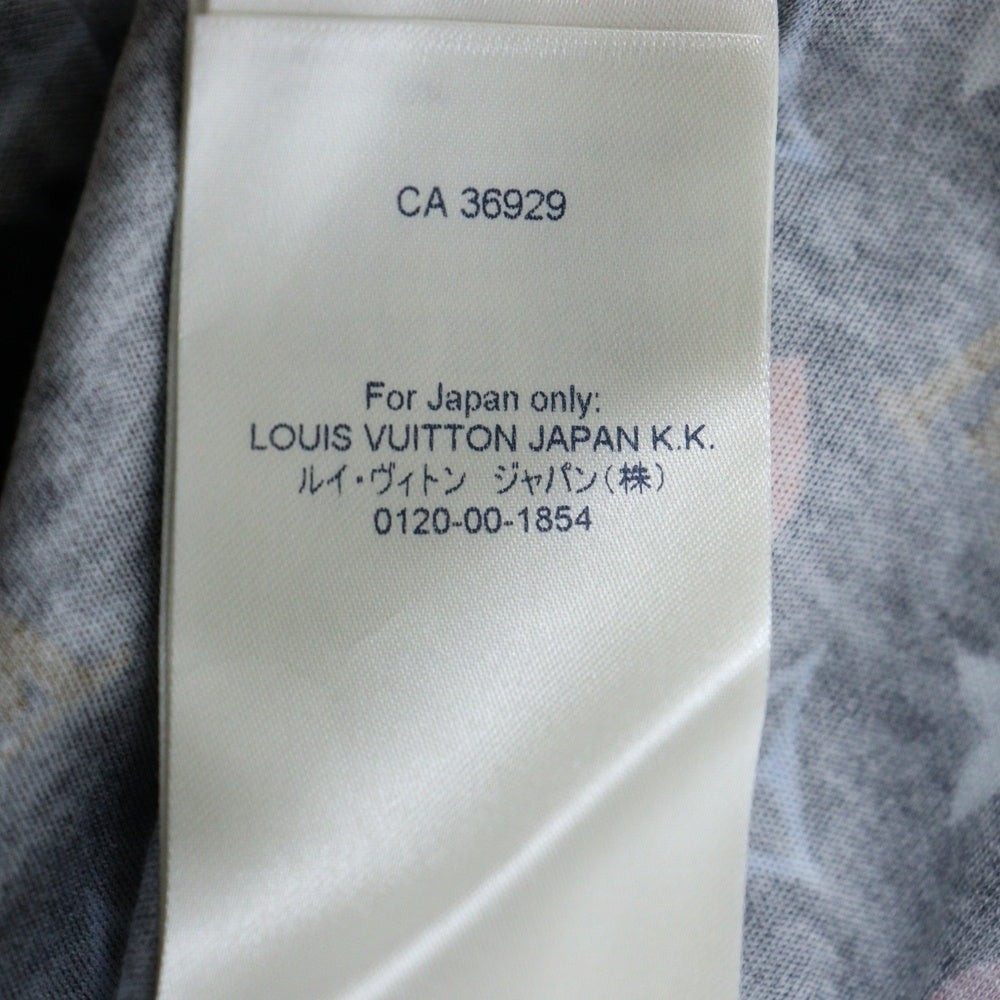 LOUIS VUITTON(ルイヴィトン) 21SS 総柄 モノグラム ゲームオンコントラストバック クルーネック 半袖 Tシャツ カットソー レディース ブラック RW211A ZVX FKTS98